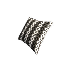 Pillow Black and White Chain