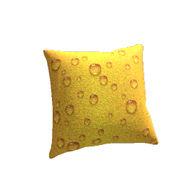 Pillow Cotton Yellow with Drops
