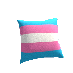 Pillow Cotton Transgender Pride Colors