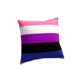 Pillow Cotton Gender Fluid Pride Colors