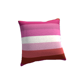 Pillow Cotton Lesbian Pride Colors