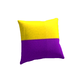 Pillow Cotton Intersex Pride Colors