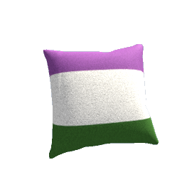 Pillow Cotton Gender Queer Pride Colors