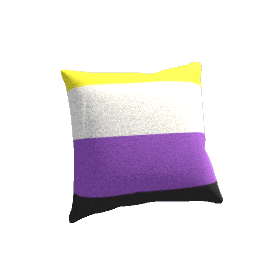 Pillow Cotton Non Binary Pride Colors