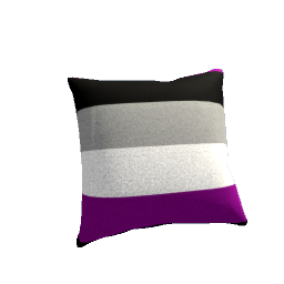 Pillow Cotton Asexual Pride Colors