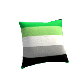 Pillow Cotton Aromantic Pride Colors