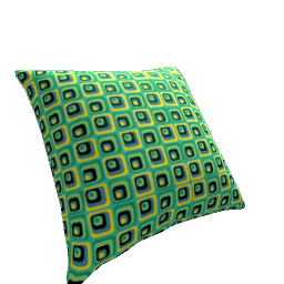 Pillow Vintage Pop Print Fabric Sea Green
