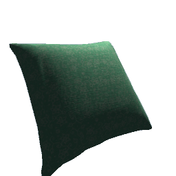 Pillow Flower Stitched Teal Canvas