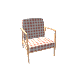Armchair Red Gingham