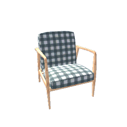 Armchair Blue Gingham