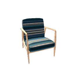 Armchair Blue Stripe Knit