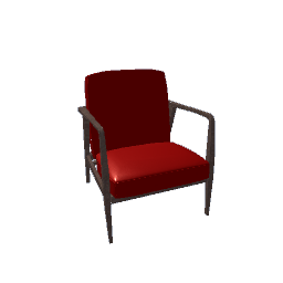 Armchair Leather Red