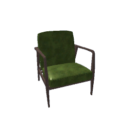 Armchair Dyed Buffalo Leather Green