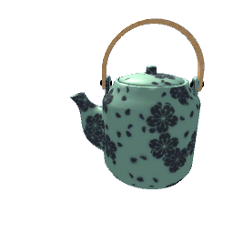 Japanese Teapot Teal with Sakura Flowers