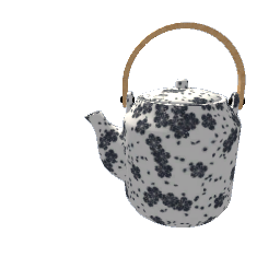 Japanese Teapot White with Sakura Flowers