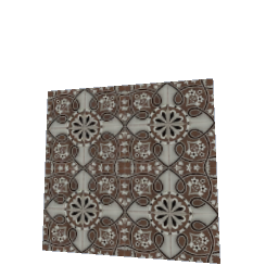 1x1 Corner French Country Slider Sq Tan and White