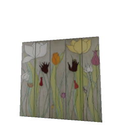 1x1 Corner Tan Floral Slider Square