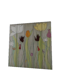 1x1 Tan Floral Slider Square