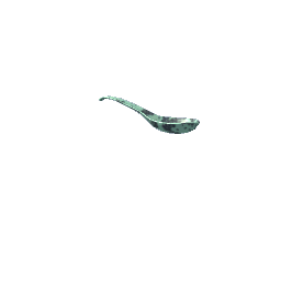 Japanese Teal Sakura Pattern Spoon