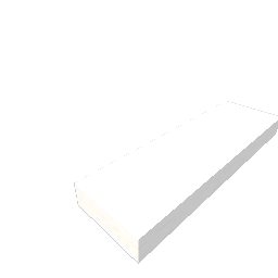 100cm x 10cm x 30cm Floating Chonky Shelf White Wood Glossy