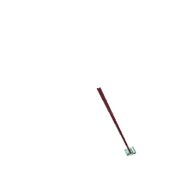 Red Bamboo Chopsticks with Teal Sakura Holder