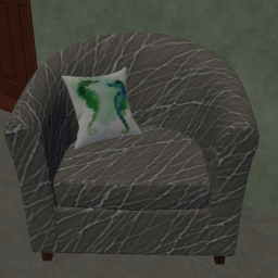 Gray Elephant Leather Armchair