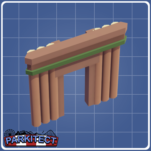 Vertical Log Wall with Doorway