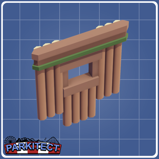 Vertical Log Wall with Window