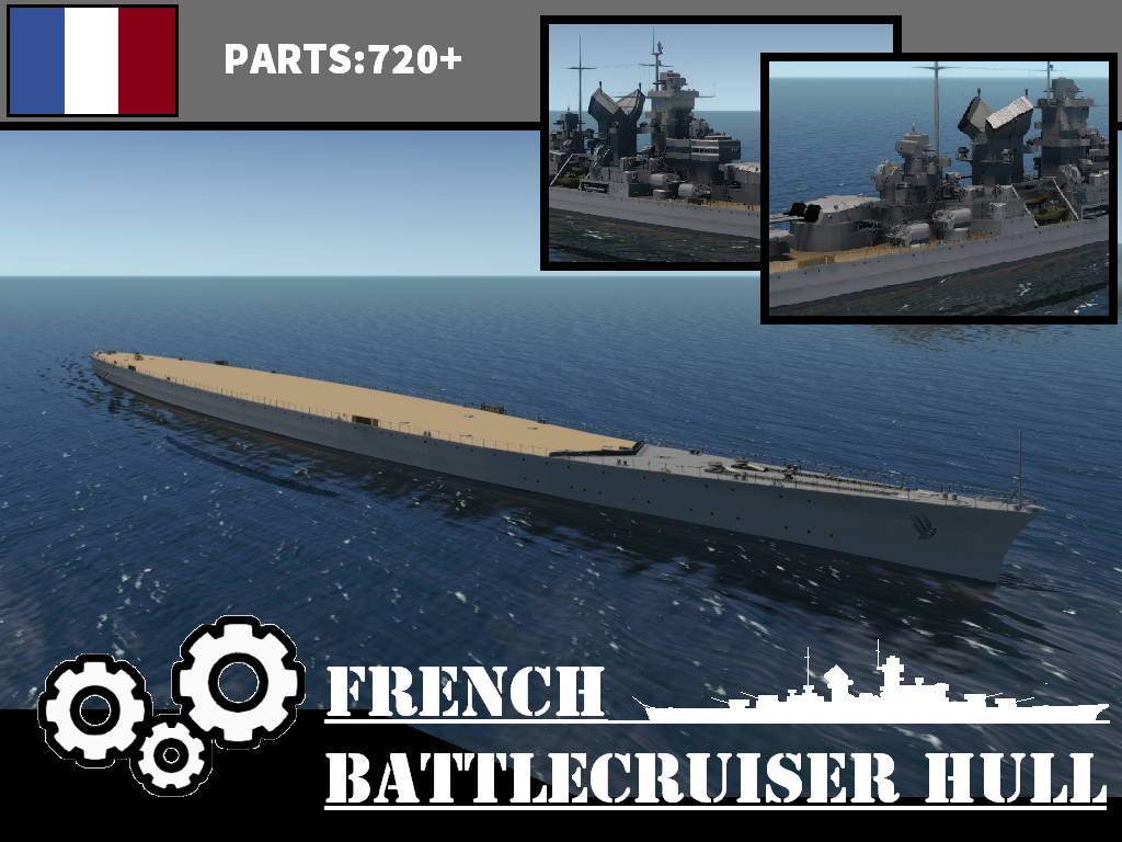 French Battlecruiser hull 法国战巡船体