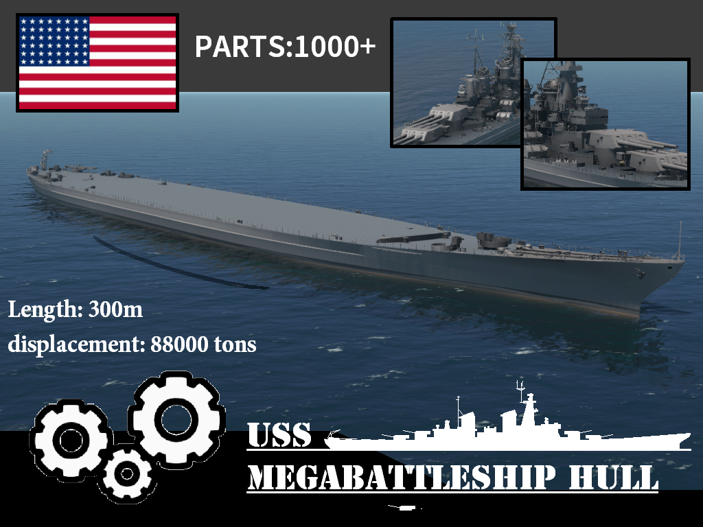 USS Megabattleship hull 美系超级战列舰船体