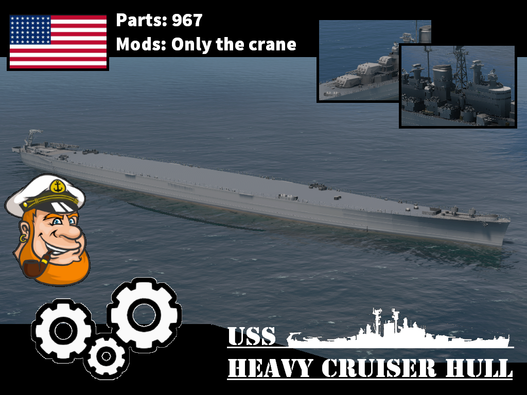 USS Heavy cruiser hull（Des Moines）得梅因舰体