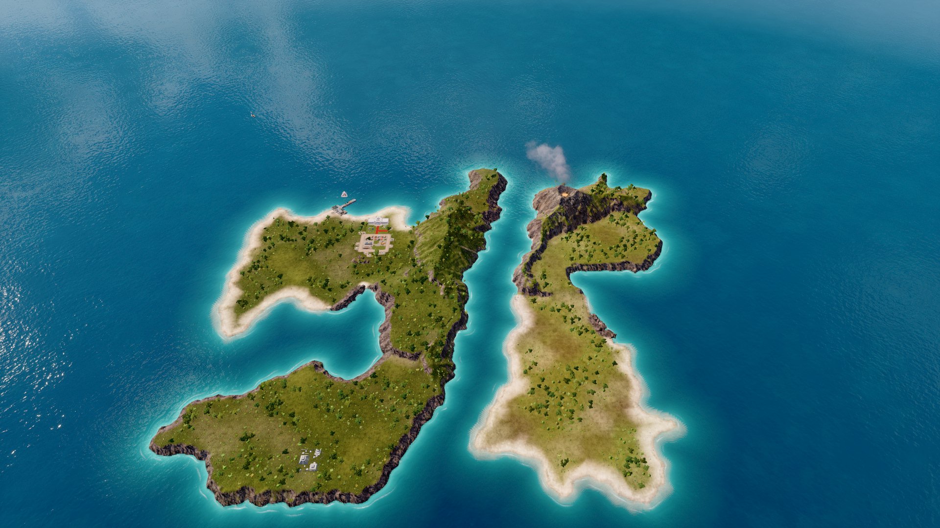 The two islands of the Strait