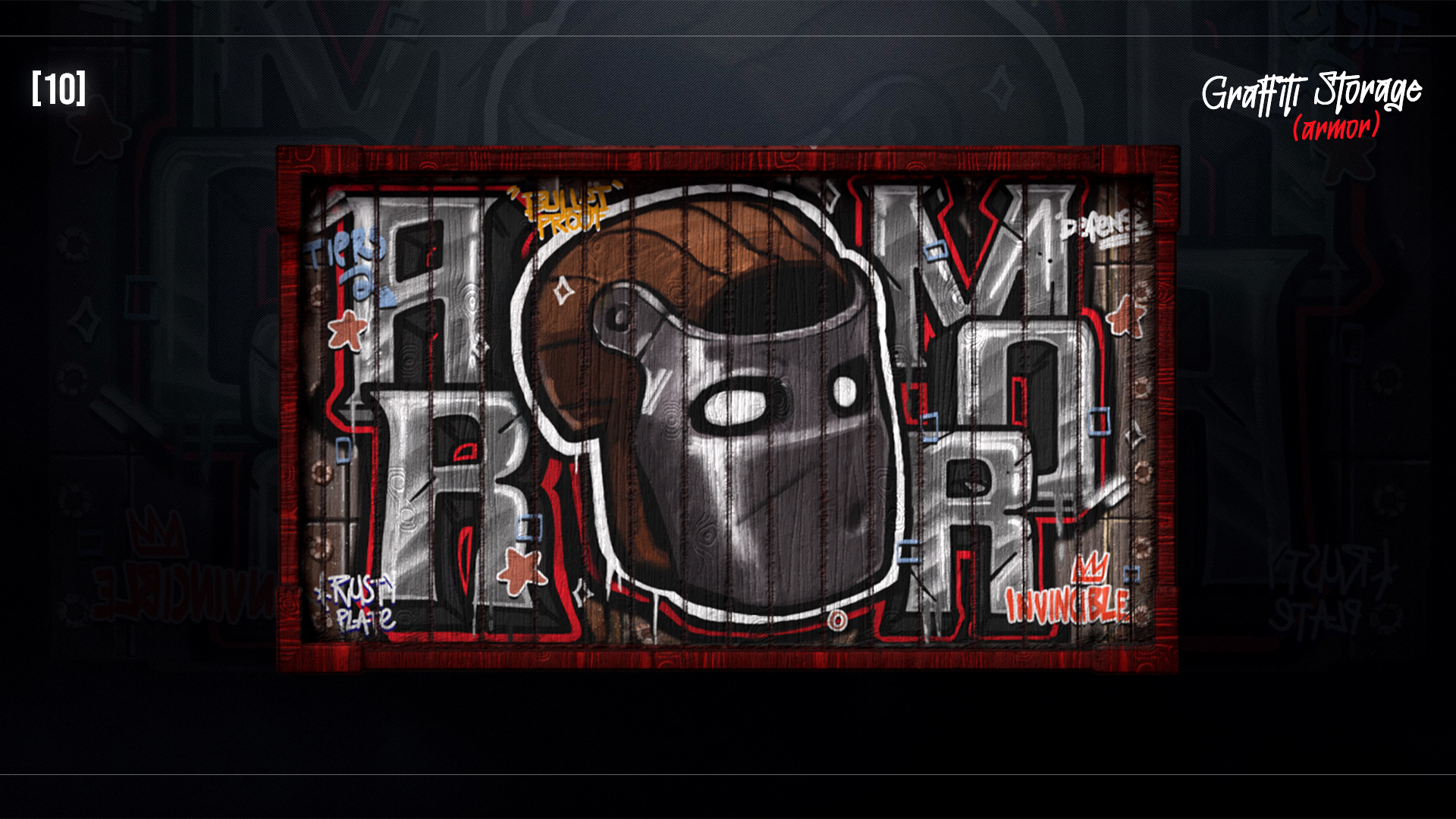 Graffiti Armor Storage