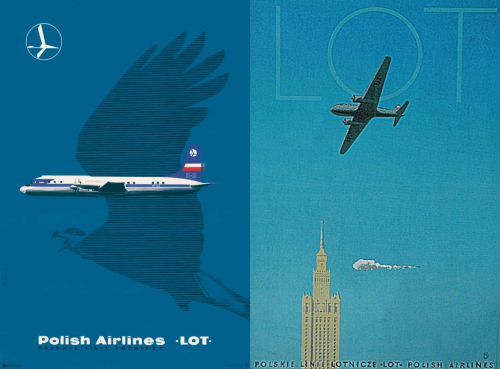 Polish propaganda poster LOT