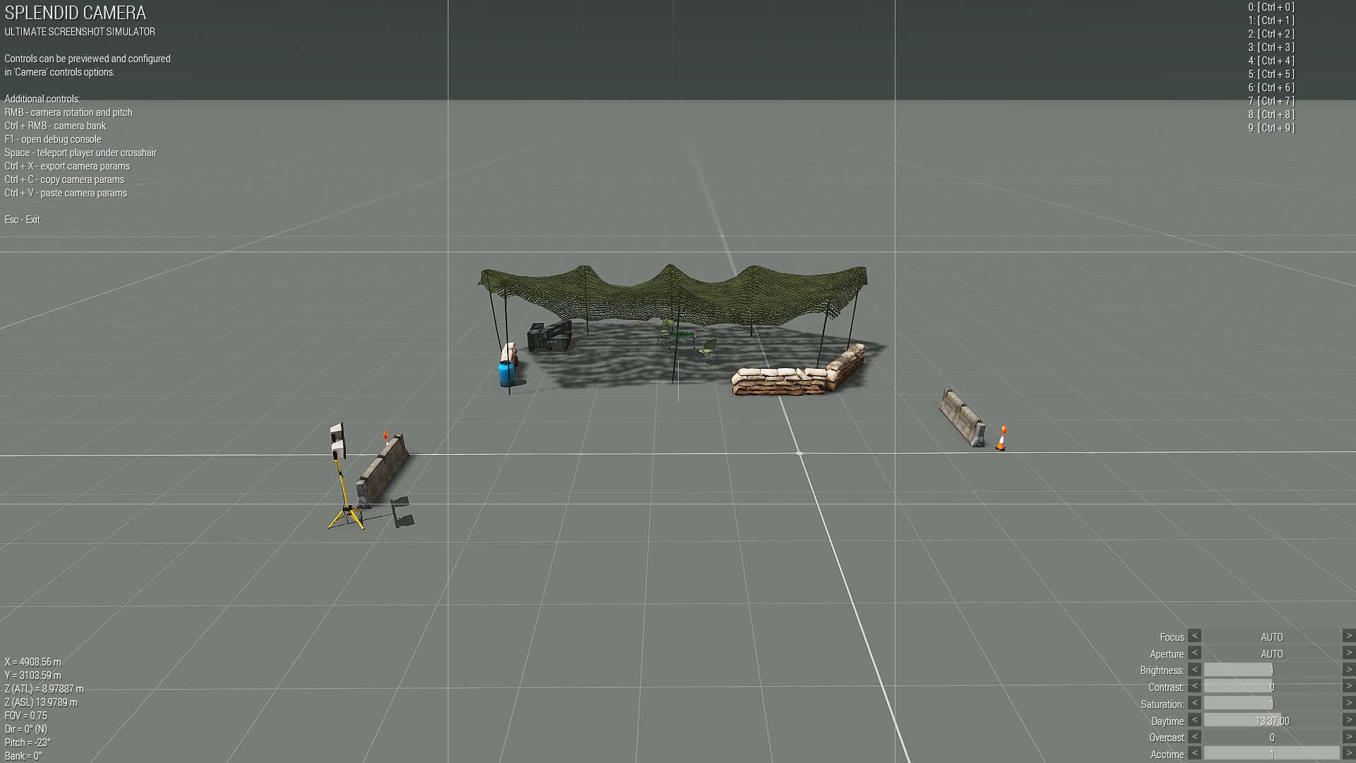Very light ultra realistic roadblock US
