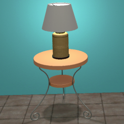 Rattan Table Lamp White Shade