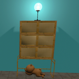 Rattan Home Shelf Cabinet
