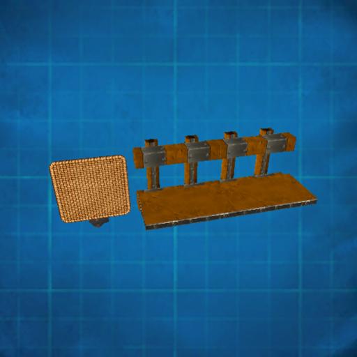 Bench and trash can