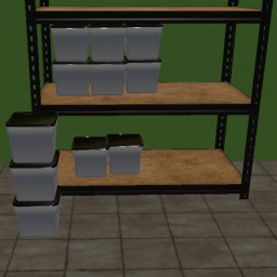 Container Square White and Black Sm