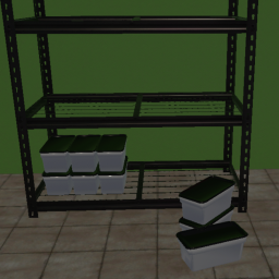 Container Rectangle White and Black Sm