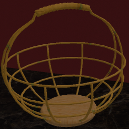 Bamboo Handled Fruit Basket Empty