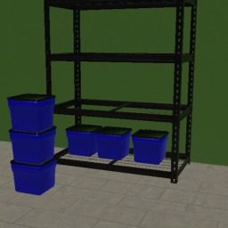Container Square Blue and Black LG