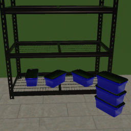 Container Rectangle Blue and Black Lg