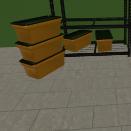 Container Rectangle Goldenrod and Black Med