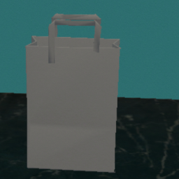 White paper Bag with Handle