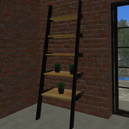 Industrial Style Shelf for House Cast Iron and Poplar Wood