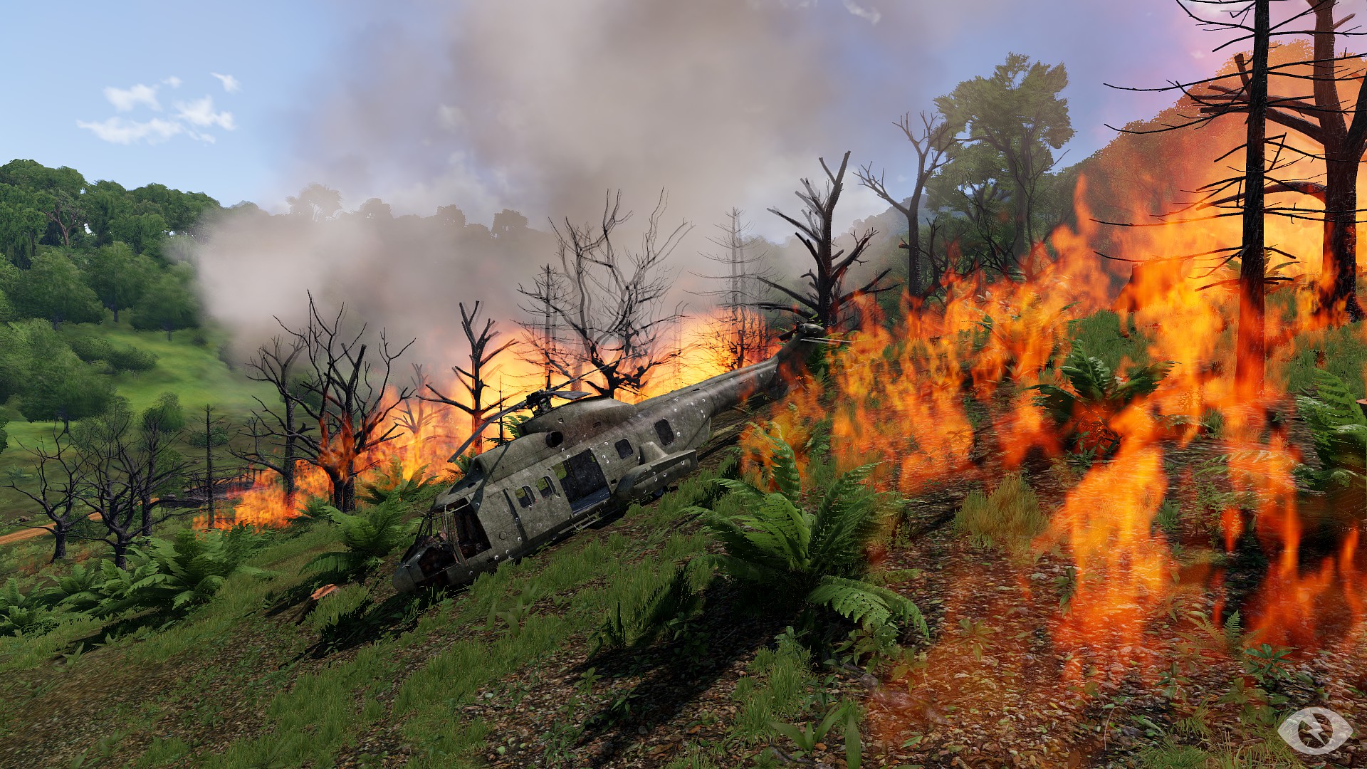 DLS VF84 Tanoa On Fire Heli Down Miss Day