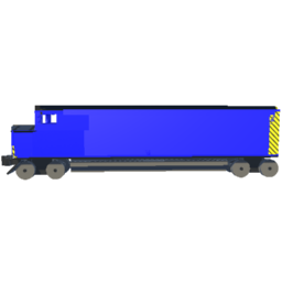 Blue Softbody Train with Softbody Boxcar