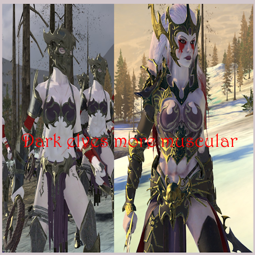 Dark elves more muscular