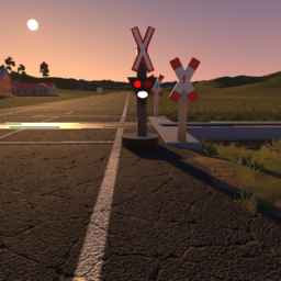 Hungarian Railway Crossing